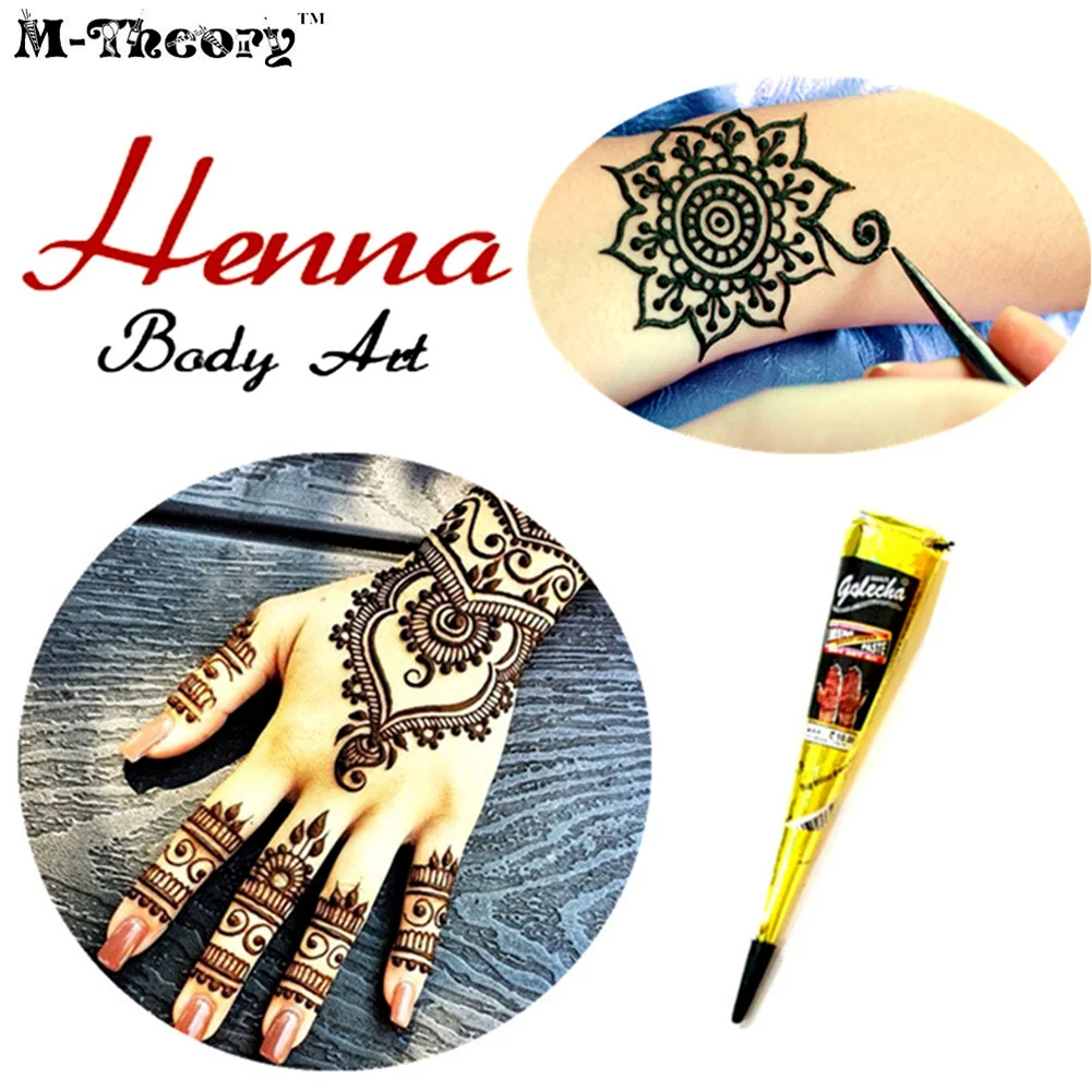 

Fashion Mehndi Henna Paste Cone Temporary Tattoo Makeup Tool 100% Safe Waterproof