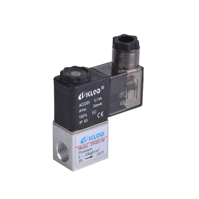 

10 pcs 2V025-06 2 Ways 2 Positions NC Water,Air,Oil Solenoid Valve 1/8'' Aluminum Alloy 12V/24V/110V/220V