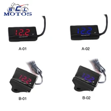 Sclmotos-светодиодный цифровой вольтметр для мотоцикла KOSO, Мини измеритель напряжения, Вольт-тестер, панель для DC 12 В, для мотоциклов, транспортных средств, гоночных
