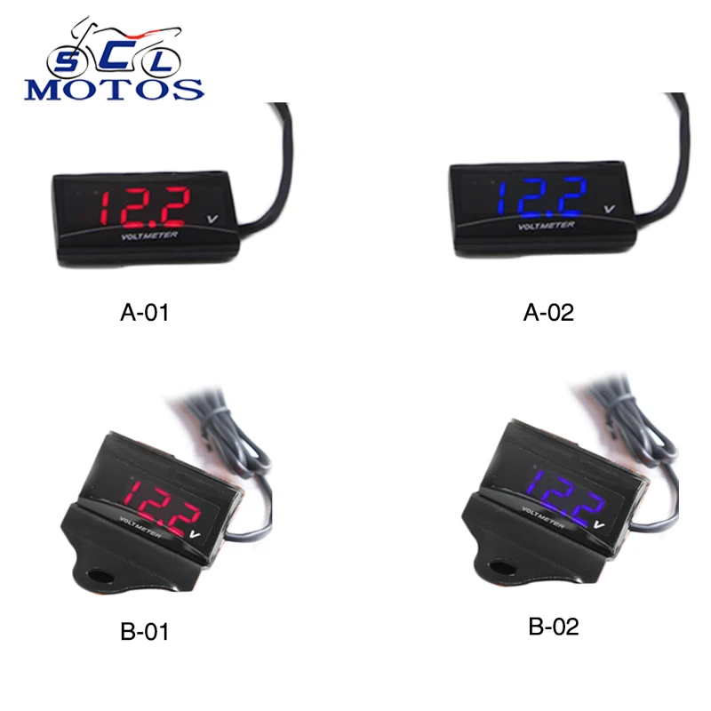 

Sclmotos- LED Digital for KOSO Motorcycle Voltmeter Mini Voltage Meter Volt Tester Panel for DC 12V Motorcycles Vehicles Racing