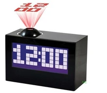 Brand New Black White Multi Function Digital LED Projector Clock For Home Decor Talking Rectangle Projection