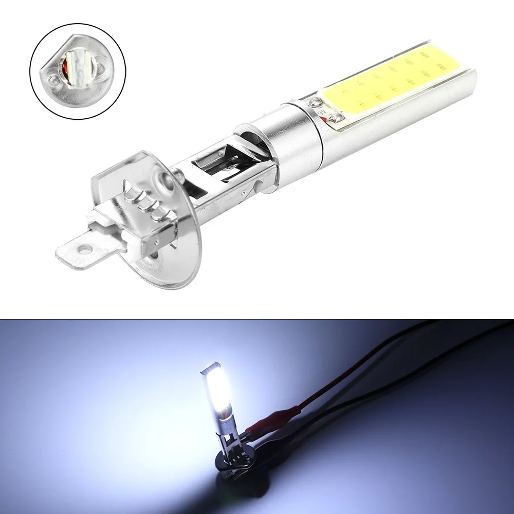 

1 pcs Car H1 COB LED Headlight Hi/Lo Beam DRL Driving Light Lamp Bulb White 6000K fog light driving light daytime running light