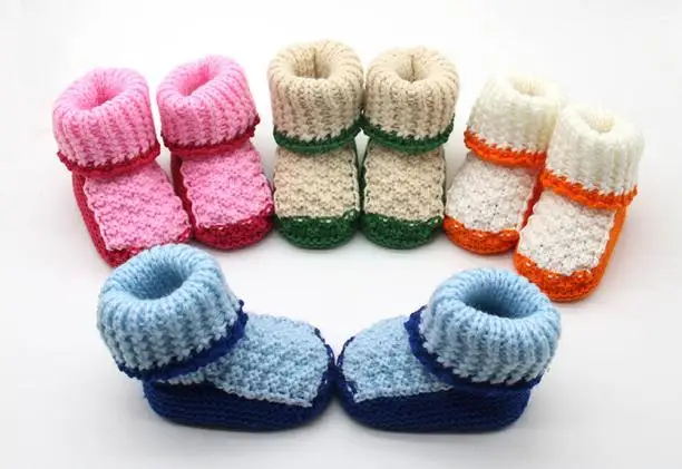 Обувь для малышей; Сезон Зима; для новорожденных вязаный шнурок; обувь ручной работы с пряжкой; теплые детские ботиночки; l1213