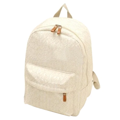 Korean lace hollow casual canvas student school bag