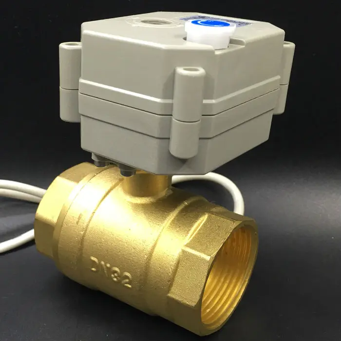 Motorized Ball Valve With Manual Override TF32-B2-B DC12V DC24V 2/3/5/7 Wires 2-Way DN32 BSP/NPT 1-1/4'' Valve Bore 29mm Motorized Ball Valve With Manual Override TF32-B2-B DC12V DC24V 2/3/5/7 Wires 2-Way DN32 BSP/NPT 1-1/4'' Valve Bore 29mm