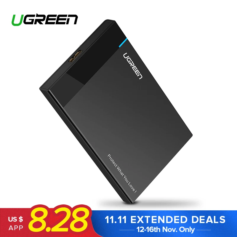 Ugreen HDD Case 2.5 inch SATA to USB 3.0 SSD Adapter for SSD 1TB 2TB Type C Hard Disk Drive Box External HDD Enclosure Ugreen HDD Case 2.5 inch SATA to USB 3.0 SSD Adapter for SSD 1TB 2TB Type C Hard Disk Drive Box External HDD Enclosure