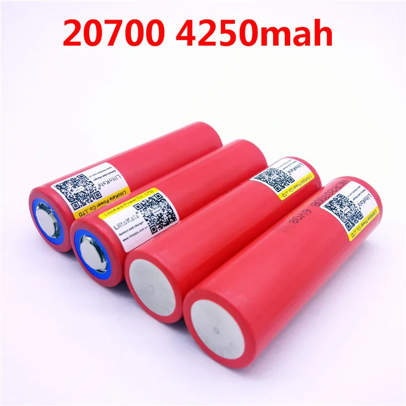 

4PCS Liitokala 20700B 20700 4250mAh battery NCR20700B high rate battery cell 20A 20700