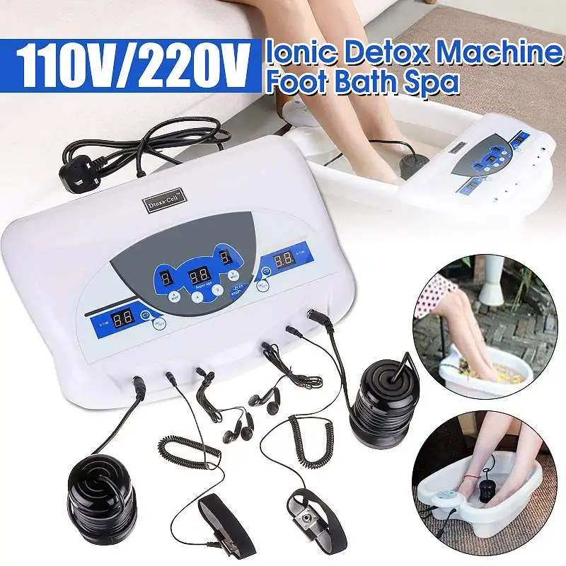 

220V Dual-user Ionic Detox Machine Foot Bath Spa Tool LCD w/ MP3 Music Cleanse Salon
