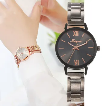 

Women's Fashion Simple Business Unobtrusive Personality Steel Belt Alloy Watch ladies women Wrist watches Dress watch gifts