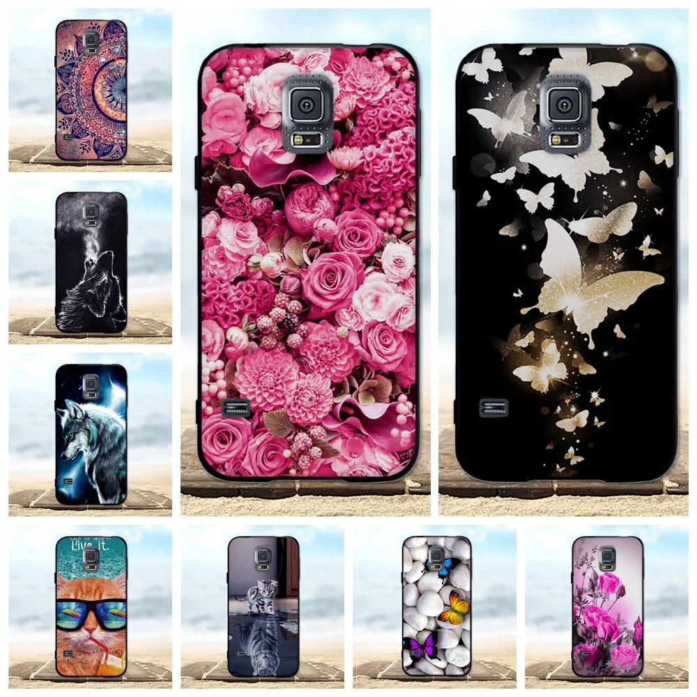 

For Samsung Galaxy S5 i9600 G900F Case Cover Soft Silicone TPU Black Shell For Samsung S5 Case 3D For Samsung S5 Neo 903F Cases