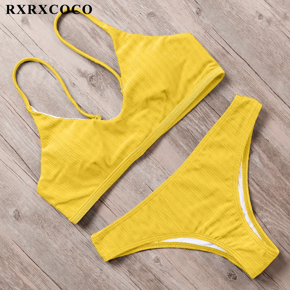RXRXCOCO новейший бразильский комплект бикини сексуальный змеиный принт бикини женские купальные костюмы женский купальник Холтер Купальники с эффектом пуш-ап