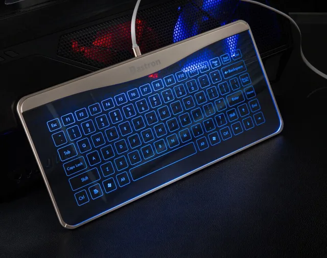 Bastron Touch Glass Keyboard Wire Touch Mouse Desktop