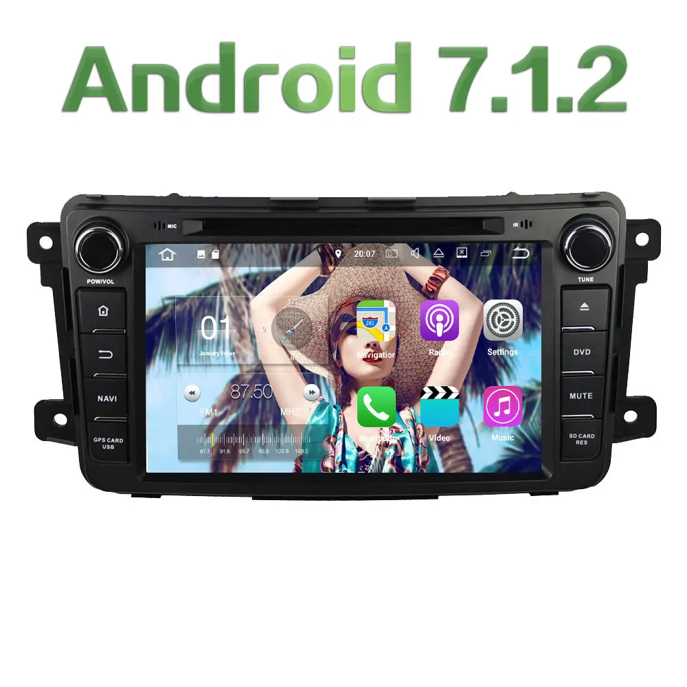2GB RAM 8 Android 7 1 2 Car DVD Multimedia Radio Player DAB SWC for Mazda