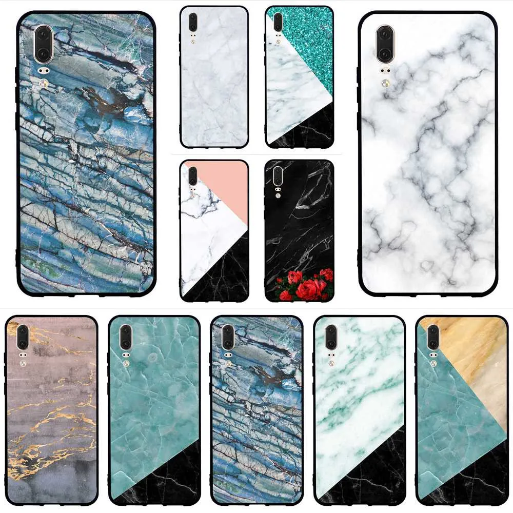 

Fashion Pretty Marble Phone Cover for Huawei P9 Lite Case P8 P20 Pro P10 Mini P Smart Mate 10 20 Covers Back