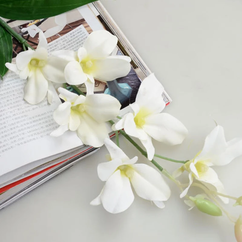 Cheap Artificial Flowers Artificial Orchid Branch Silk Flower For Home Wedding Garden Decoration Dining Table Decorative Flower Cheap Artificial Flowers Artificial Orchid Branch Silk Flower For Home Wedding Garden Decoration Dining Table Decorative Flower