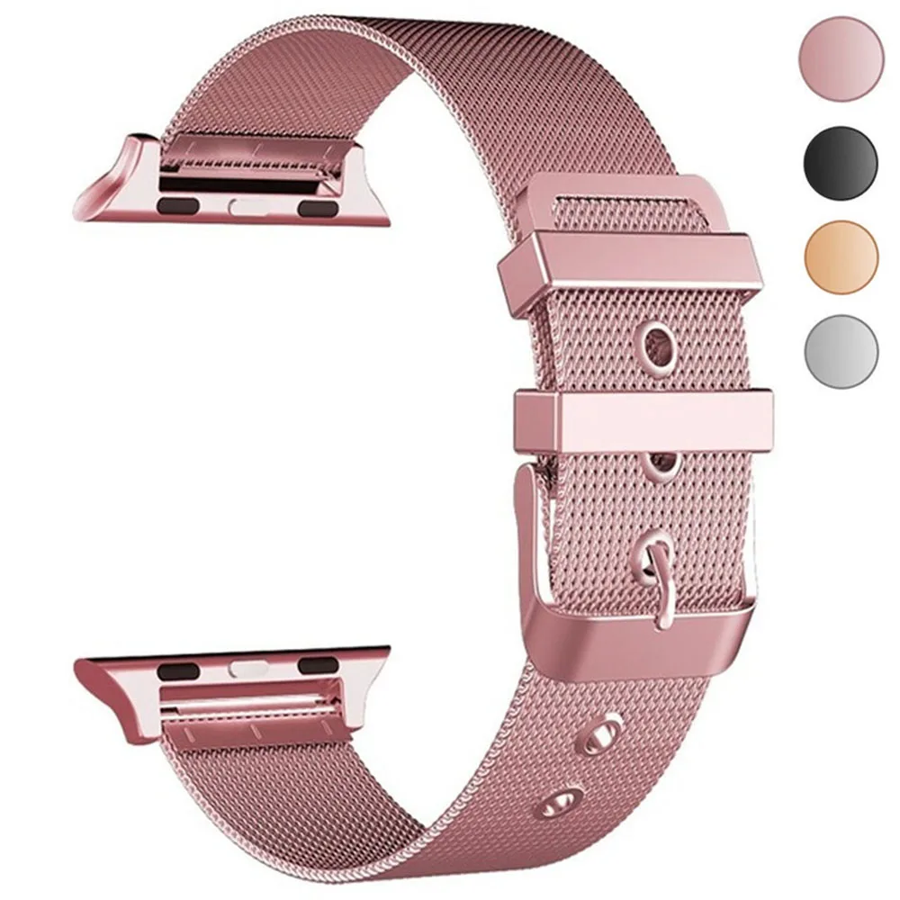 Metal Loop Stainless Steel iWatch Band With Classic Buckle Replacement Strap for Apple Watch Series 5/4/3/2/1 38 42 40 44mm | Аксессуары