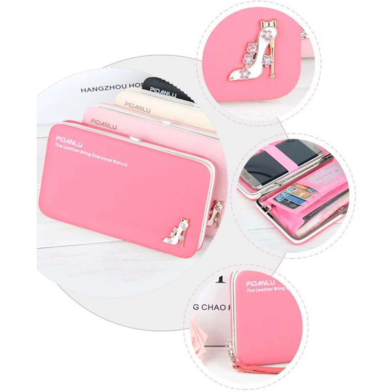 2018 Women Long Clutch Wallets Female Fashion PU Leather Bowknot Coin Bag Phone Purses Famous Designer Lady Cards Holder Wallet08