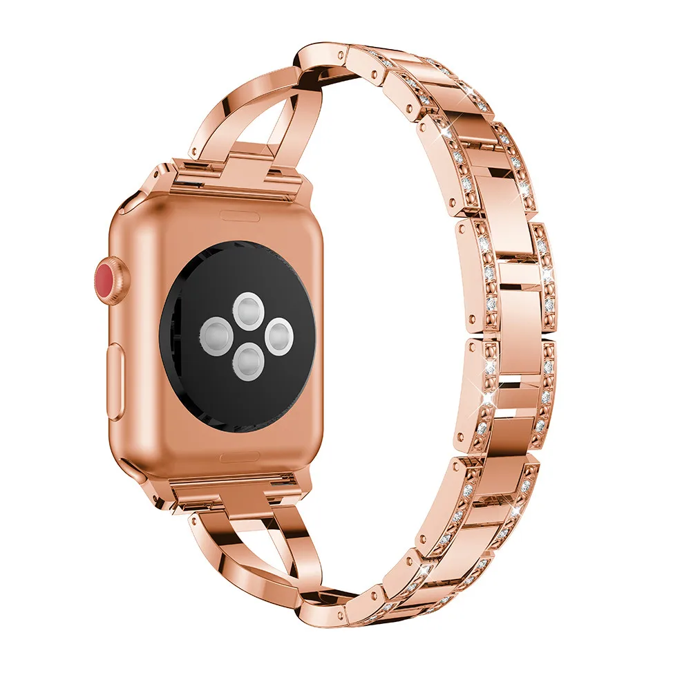 Женские Модные Качественные часы с бриллиантами для яблока 38 мм/42 мм для iwatch серии 4 3 2 1 браслет часы группа горячая распродажа
