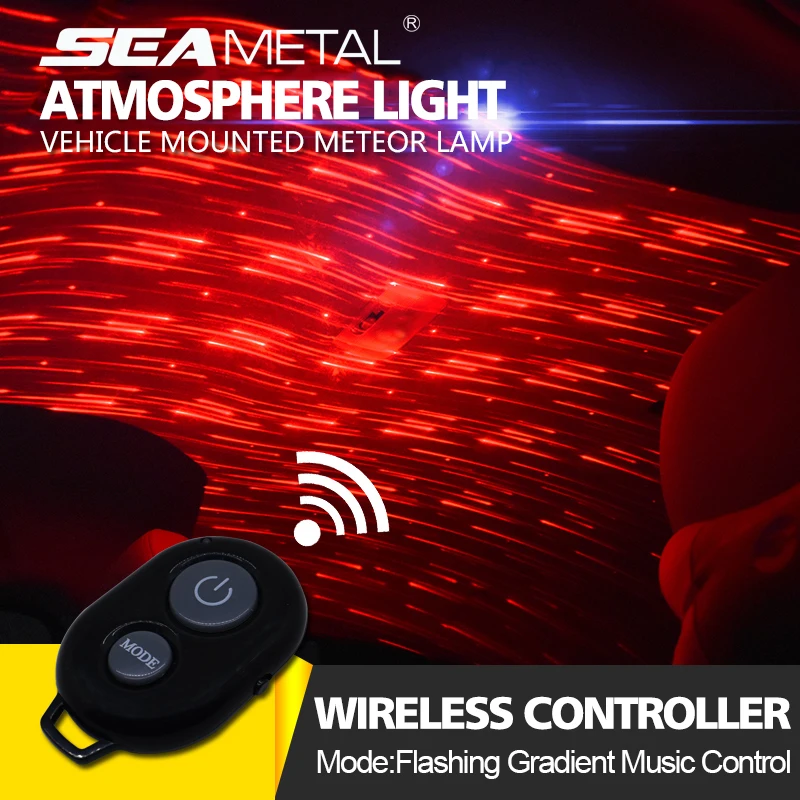 LED font b Car b font USB font b Interior b font Decoration Light Wireless Control