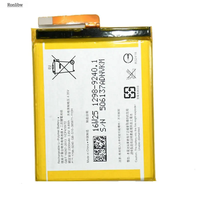 Ronlibw 2300 mAh LIS1618ERPC Аккумуляторы для sony Xperia XA F3111 E5 F3113 F3116 F3115 F3311 F3112 F3313