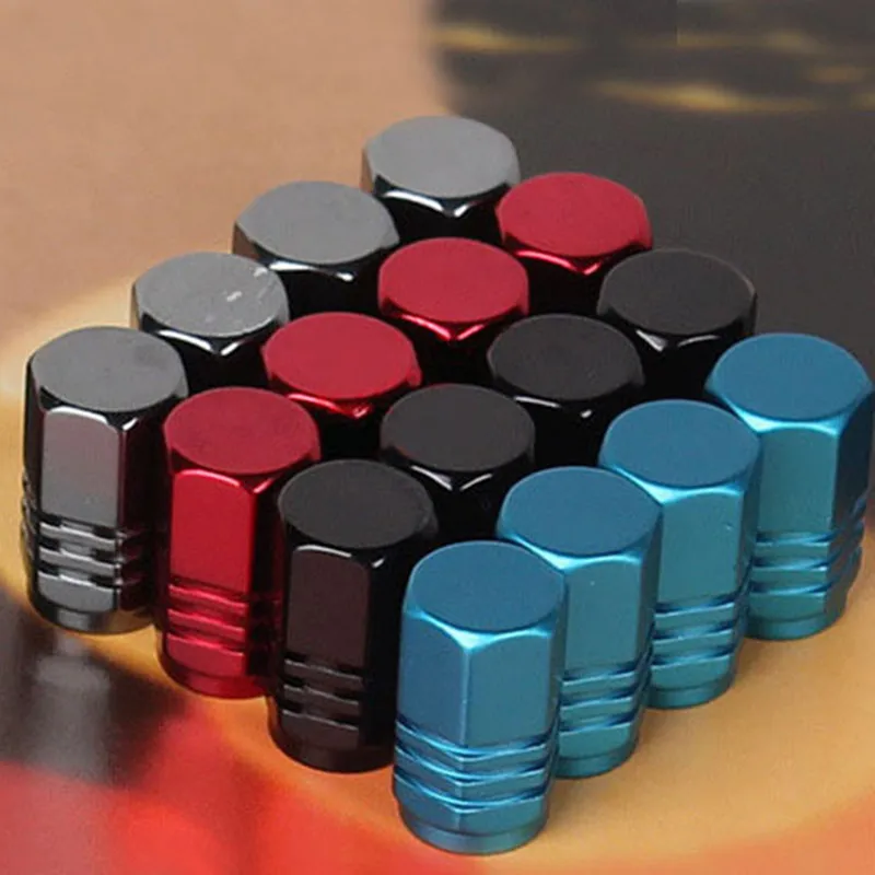 DSYCAR 4Pcs/lot High quality Universal Bicycle Car Tire Valve Caps Tyre Wheel Ventile Air Stems Cover Airtight rims Accessories