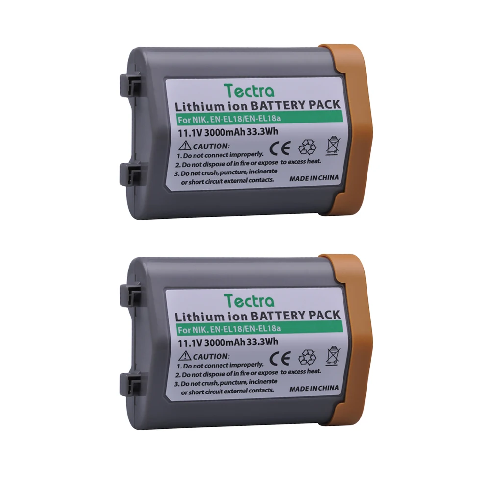 2Pcs Battery for Nikon EN-EL18, EN-EL18a, EN EL18a, ENEL18, EN EL18, ENEL18a, MH26a, MH-26a, MH-26 and Nikon D4, D4S, D5 Camera