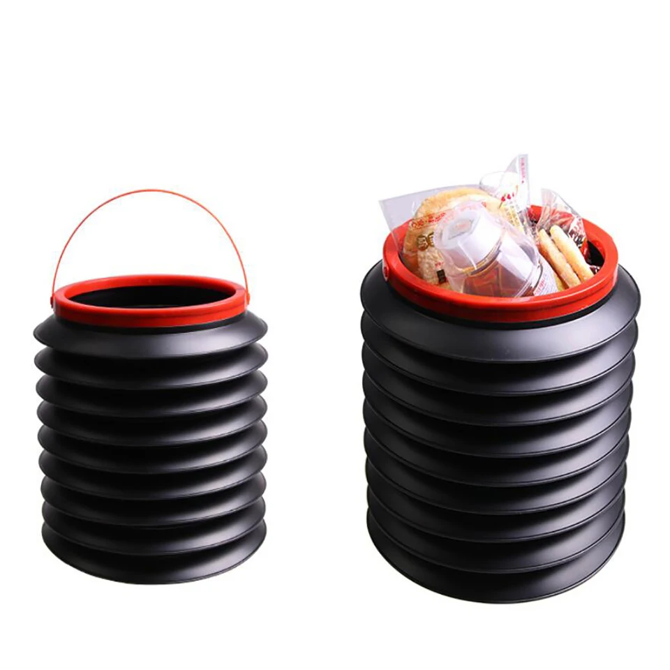 Auto Accessories Multifunction Outdoor Folding Water Bucket Camping Hiking Fishing Car Wash Space Save Bucket Barrel trash can