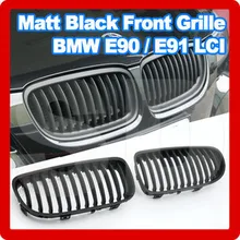 Тире Передняя решетка для E90 E91 Lci 330d 2009 2011 подтяжки лица Bold матово-черный