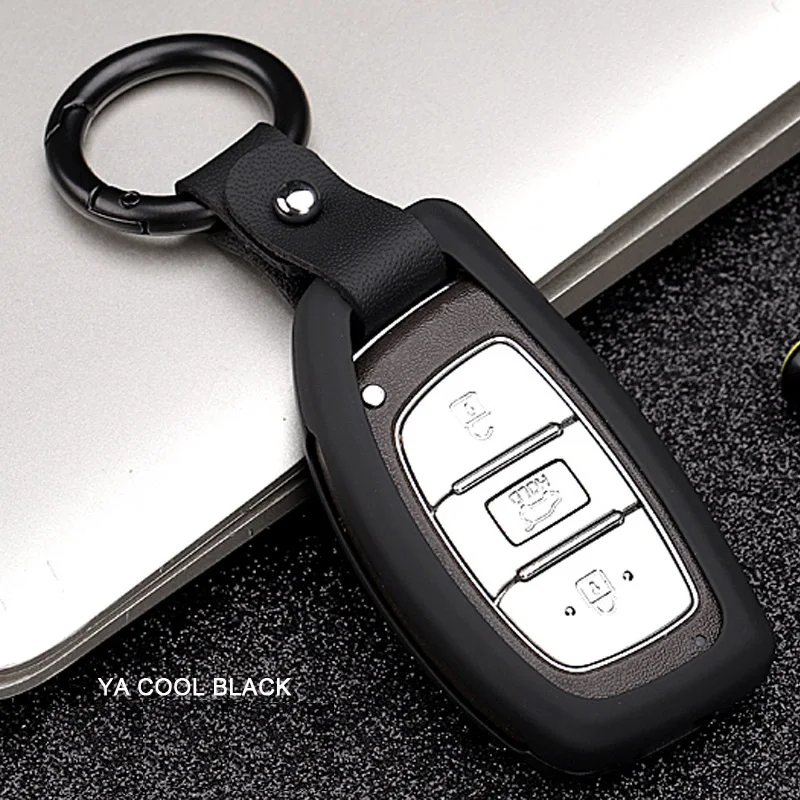 Брелок для ключей из цинкового сплава чехол Чехол для ключа автомобиля hyundai i10 i20 i30 HB20 IX25 IX35 IX45 высокое качество смарт-ключ стайлинга автомобилей