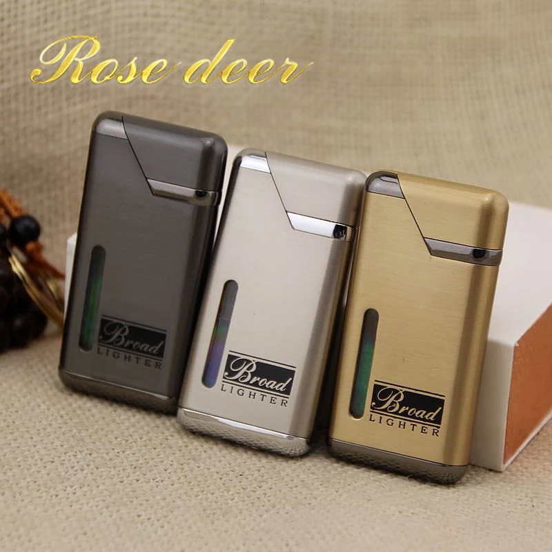 

Boutique Cute gadget,Polish Metal Flame Cigarette Lighter, Refillable Gas Lighter for Smoking,Small butane Flint Lighter