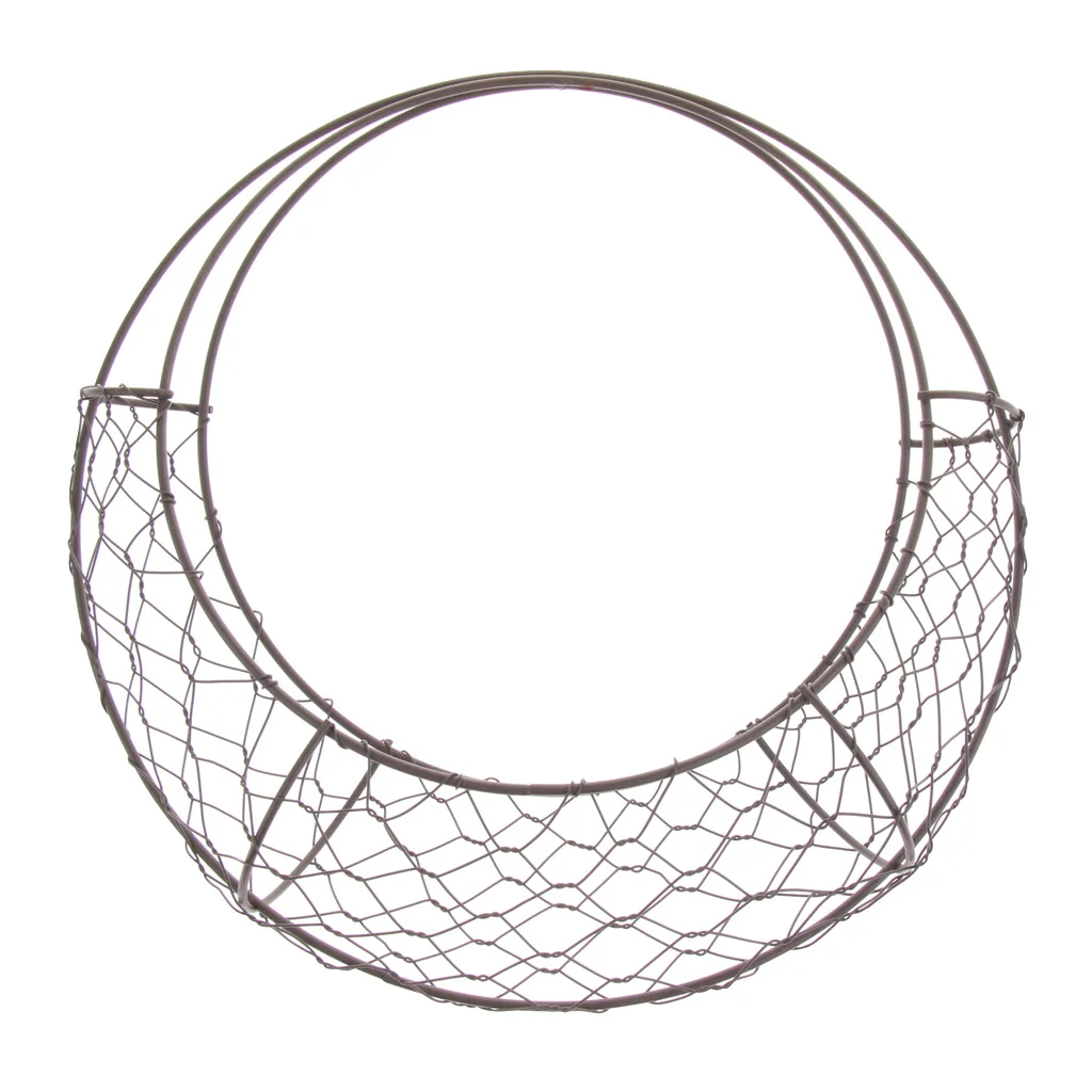 MagiDeal 28cm Retro Iron Moon Shape Succulent Pot Metal Hanging Planter Plant Holder Flower Pots for Indoors Gardens Patios