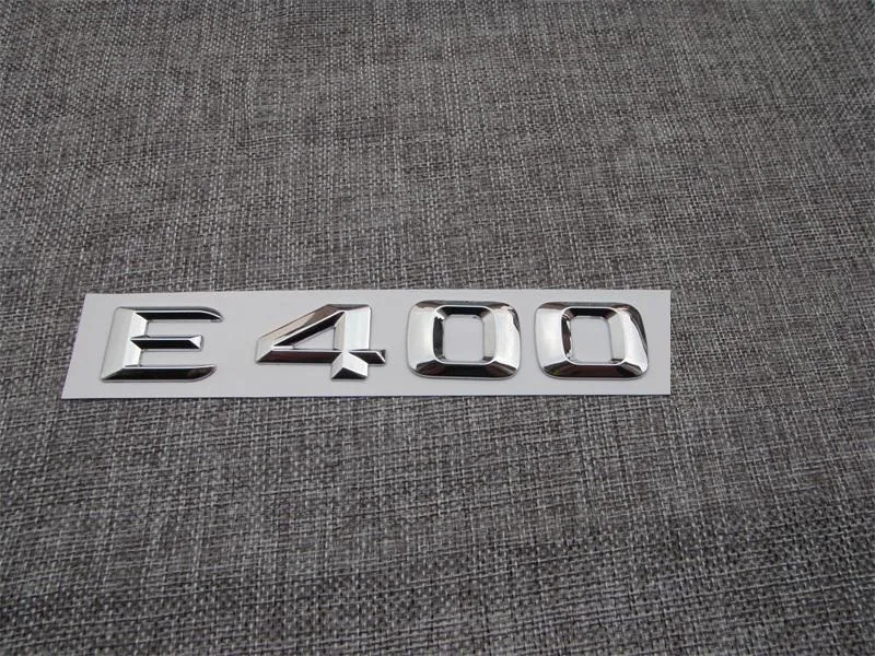 Хромированный АБС-пластик багажник автомобиля сзади Буквы Знак Эмблемы наклейки Стикеры для Mercedes Benz E Class E400