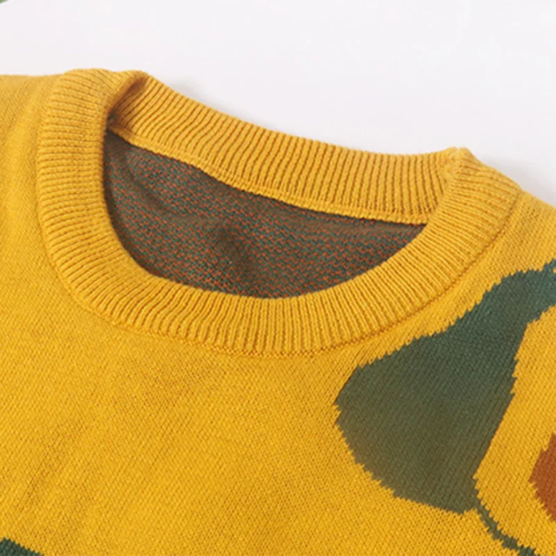 Fruit Print Baby Boy Sweater Kids Knitting Pullover Outfit Cotton Blended Comfortable Elastic Children Warm Coat O-Neck 1-6T (7)