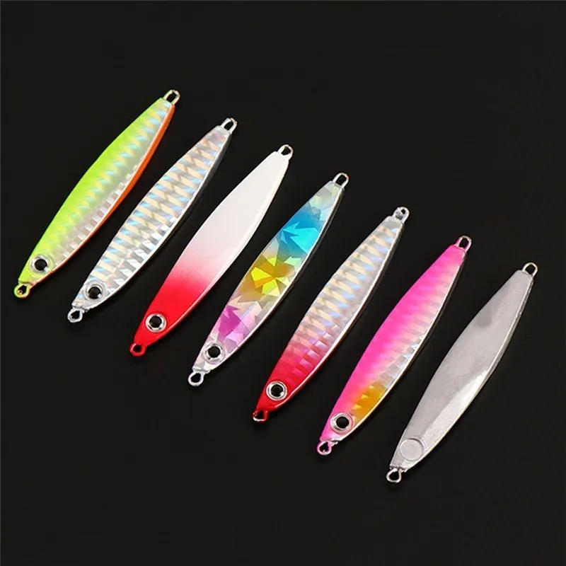 

3PCS/lots 14g Luminous Lead Jig Wobblers Deep Sea Fishing Metal Micro Jig 6cm Slow Jigging Hard Bait Spoon Metal Lures Fishing