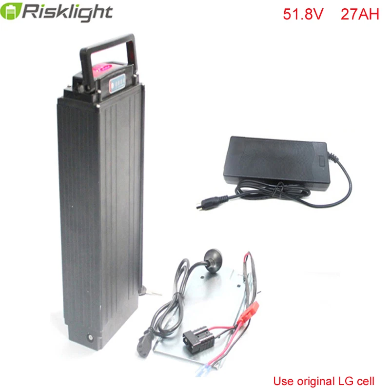 

Hot Sales Rear Rack 51.8V 27Ah Electric Bike Battery 52V 1500w Li ion Battery Pack for Sport eBike with Charger For LG Cell