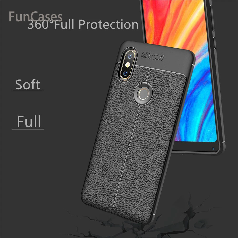 Для Xiaomi Mi Mix 2S чехол силиконовый ударопрочный Роскошный из искусственной кожи с