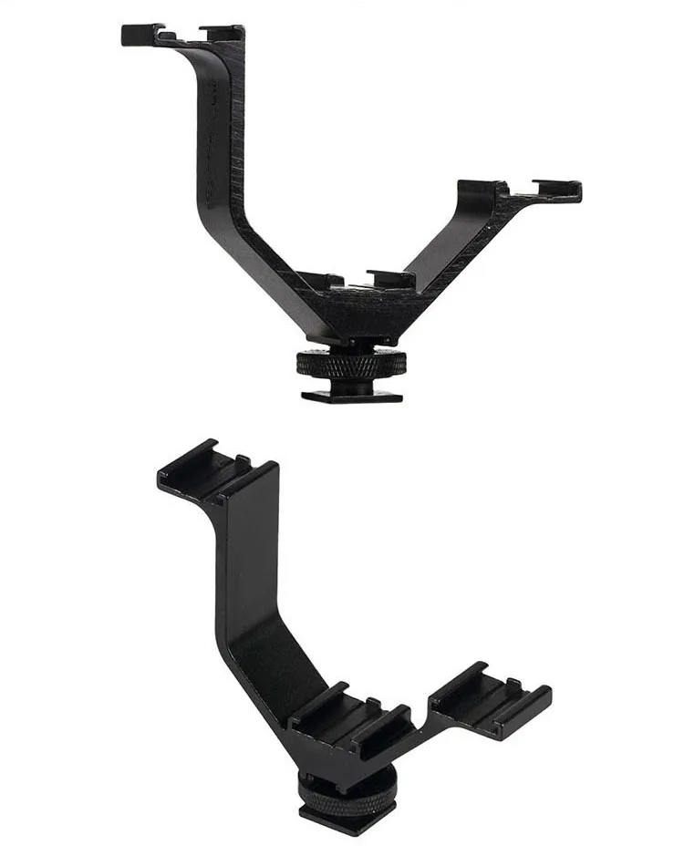 12,5 см тройной башмак V-Bracket V-shape Wide 3 Горячий Холодный башмак Кронштейн для вспышки Speedlite Micophone Led Light для canon nikon