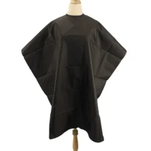 Простая черная накидка для парикмахерского салона для взрослых Антистатическая Парикмахерская накидка легкий вес полиэстер Платье с разрезами Парикмахерская накидка для салона