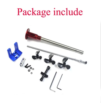 

1Set RC Boat Parts 4mm Shafting Motor Seat Assembly Integrated Shaft+Propeller+Coupling+Motor Fixed Hole Distance 25mm