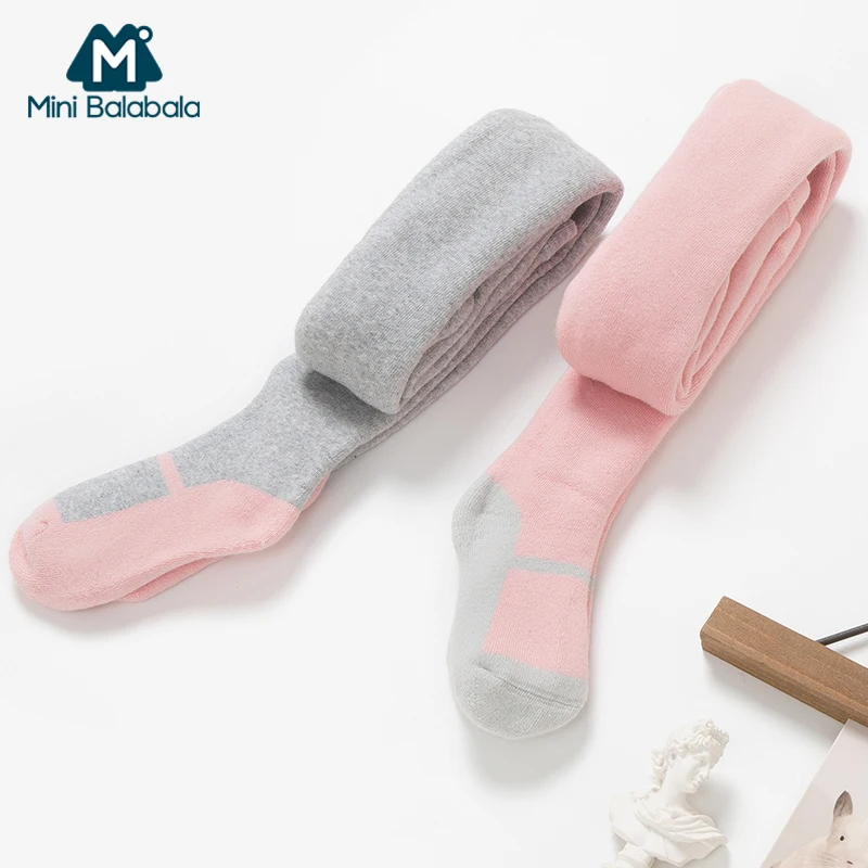 

Mini Balabala Girl's Pantyhose Autumn Winter Baby Tights Cotton Children Soft Hot Sell Warm Double Needle Anti-pilling Clothes