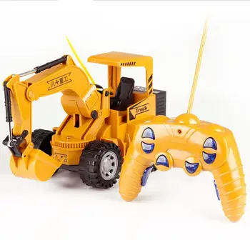 

Remote Control Model of Children Yellow Simulated Engineering Truck Excavator