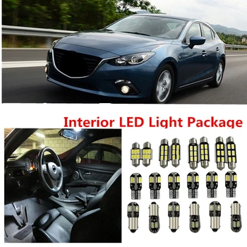 

Tcart 5 x Error Free White Interior LED Light Package Kit For Mazda Axela Mazda 3 2014-2015 accessories reading Indoor lights