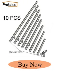 Probrico 20 шт ручки для шкафа диаметр 12 мм мебельные ручки для ящиков нержавеющая сталь кухонный шкаф двери тянет CC 50 мм~ 320 мм