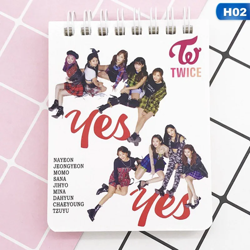 K-pop EXO BLACKPINK GOT7 TWICE SEVENTEEN милый блокнот с спиральной катушкой блокнот Jornal путешествия дневник Noteook