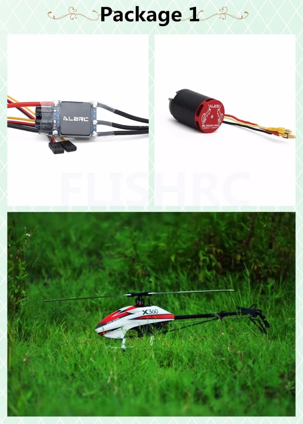 

In Stock 2018 The Newest ALZRC-X360 FAST FBL KIT Helicopter (Motor +ESC) for GAUI X3