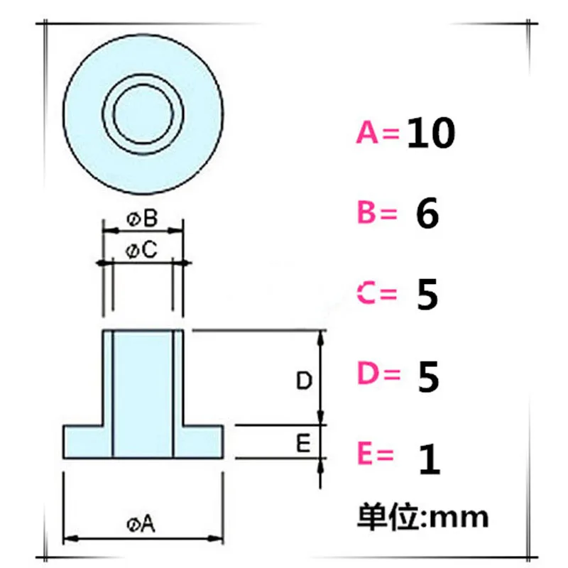 M5 транзистор Пластик шайба изоляции Буш нейлон шаг T тип втулка стандартного размера Кольцо из белого 30/50 шт
