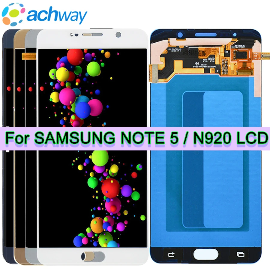 100% Tested Warranty 2560x1440 For 5.7 SAMSUNG GALAXY NOTE 5 LCD Note 5 LCD Touch Screen Digitizer Assembly For Samsung Note 5