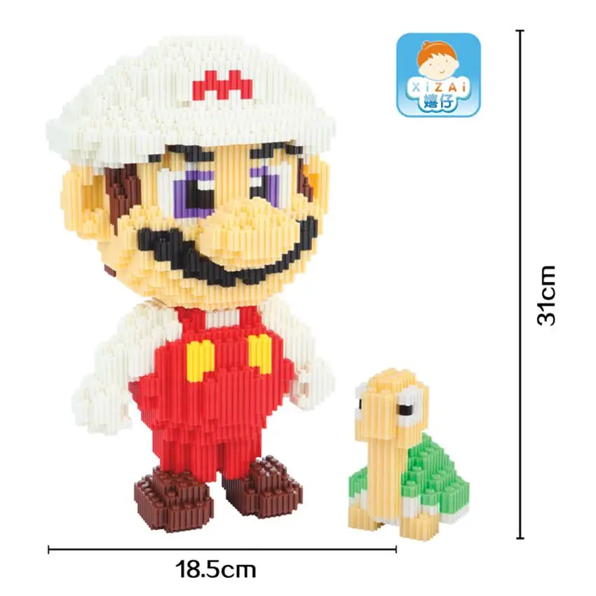 

2018 XIZAI big size connection Blocks Cartoon assembly Building Toys Anime Model Toy brinquedo Mario Juguete Kids Toy Xmas Gifts