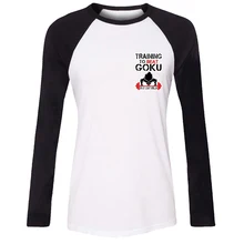 Disfraces anime Goku Vacaciones Chicas T shirt De la Mujer de manga larga Tee Tops Impreso Creativo Camiseta Cosplay traje