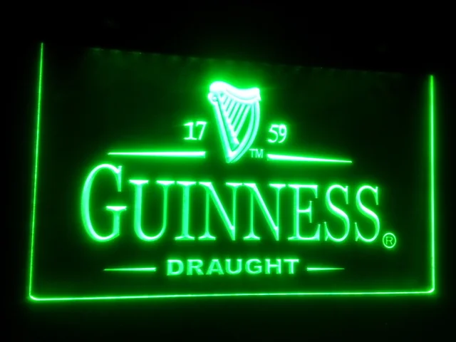B09 Guinness Винтаж Логотип Пивной Бар Паб клуб 3d знаки светодиодный неоновый